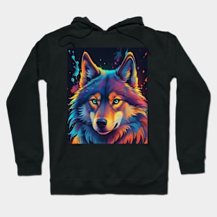 Wolf Midnight on the Lookout Hoodie